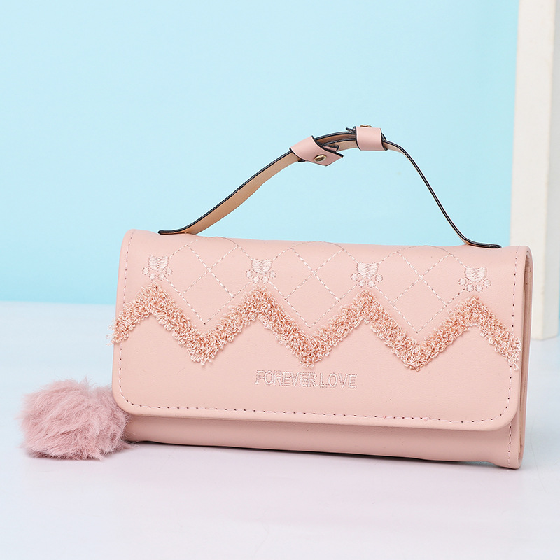 Fashion Light Pink Pu Clamshell Large Capacity Handbag