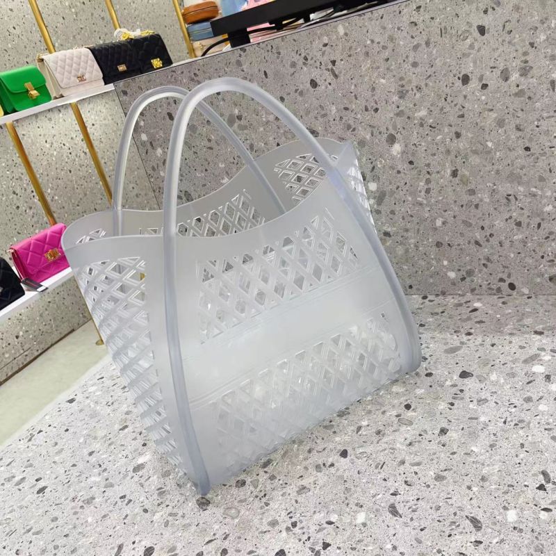 Fashion Transparent Silicone Hollow Pvc Large Capacity Handbag