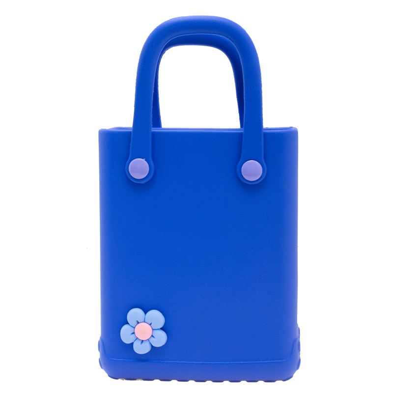 Fashion Blue Eva Flower Square Handbag