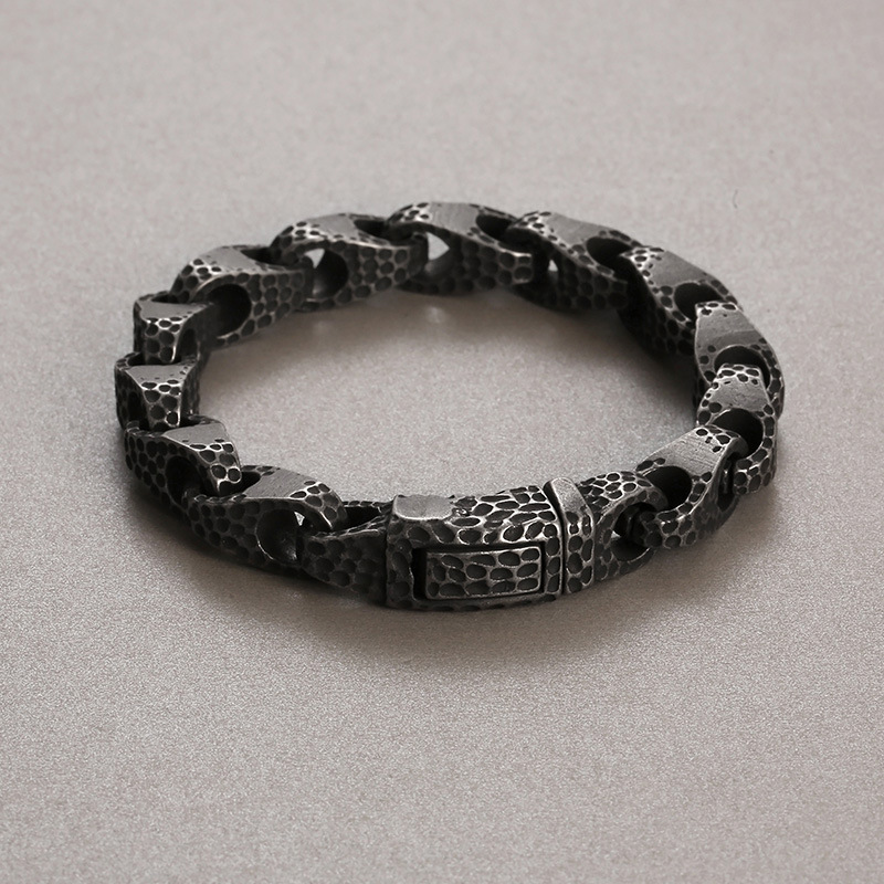Fashion Black Stainless Steel Chain Men's Bracelet