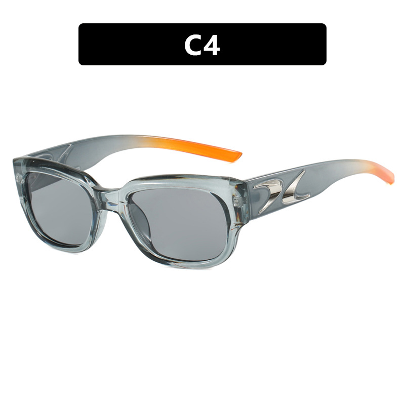 Fashion Translucent Light Gray Ac Boomerang Square Sunglasses