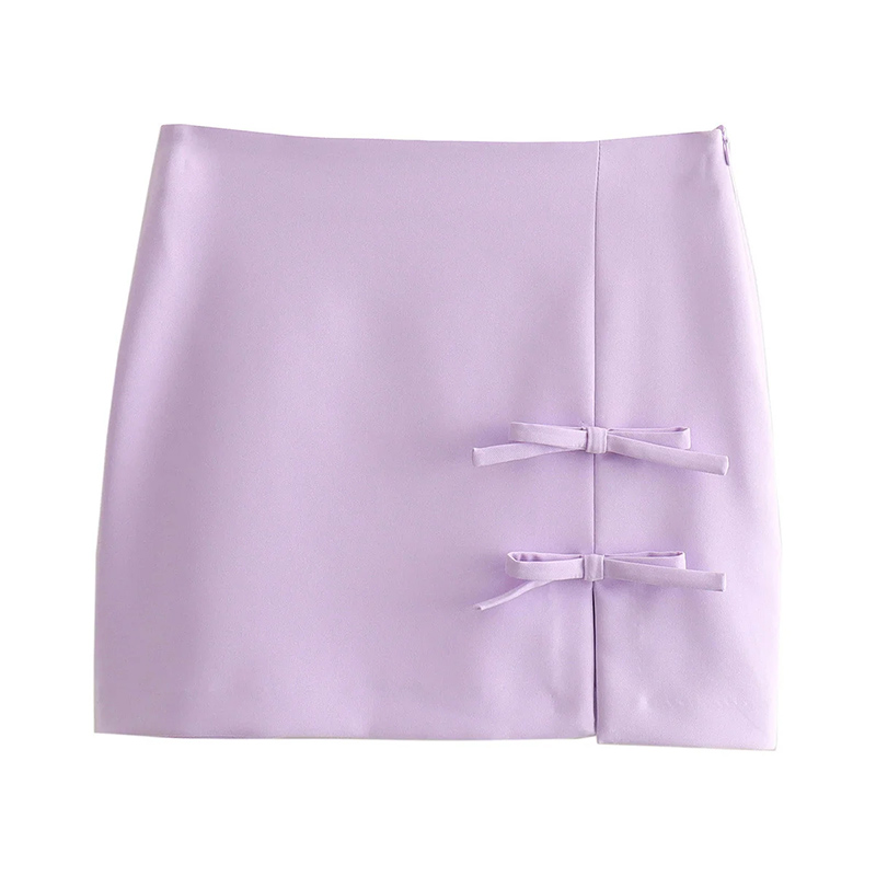 Fashion Purple Polyester Bow Skirt