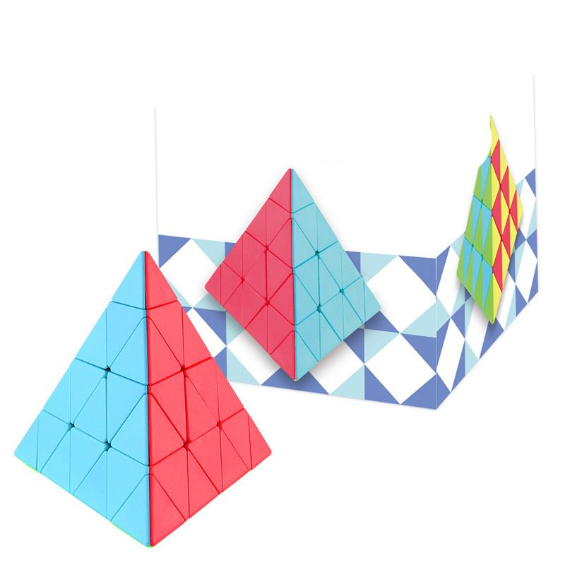 Fashion Fourth Level Pyramid Rubik's Cube Plastic Geometric Children's Rubik's Cube