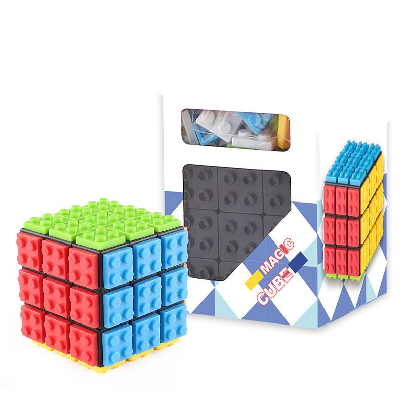 Fashion Block Rubik's Cube [black Bottom] Building Blocks To Assemble Rubik's Cube