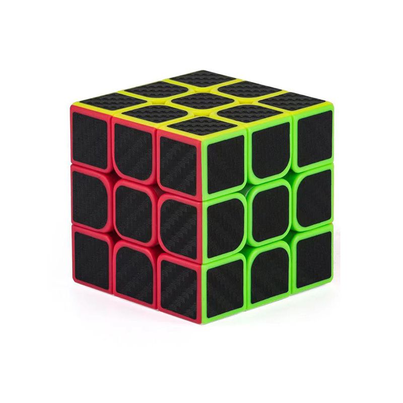 Fashion Third-order Rubik's Cube Carbon Fiber Plastic Geometric Children's Rubik's Cube