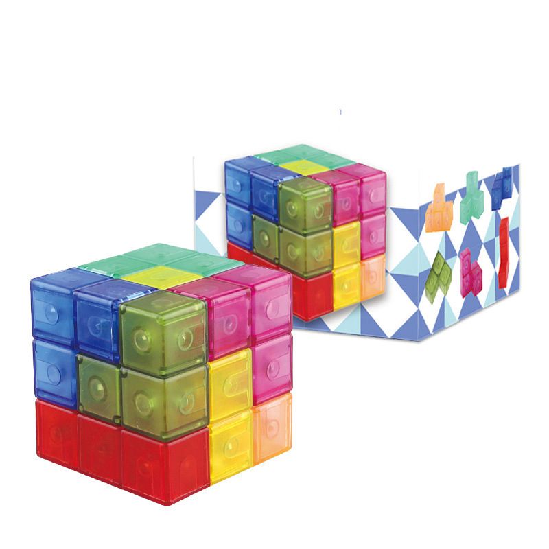 Fashion Magnetic Building Blocks [square] Plastic Geometry Children's Puzzle Rubik's Cube
