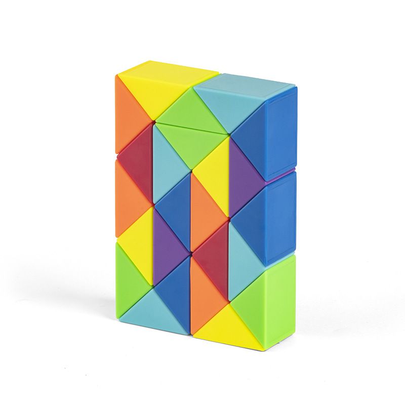 Fashion 24-segment Magic Ruler [rainbow Color] Plastic Splicable Folding Magic Ruler