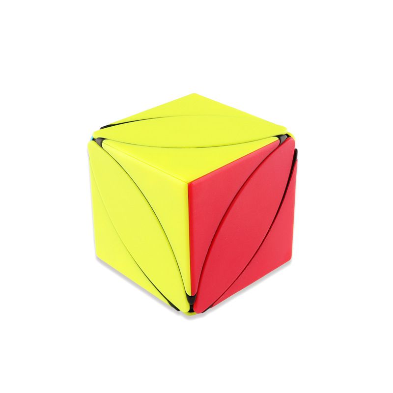 Fashion Three-color Maple Leaves [red Yellow And Blue] Plastic Color Matching Children's Rubik's Cube