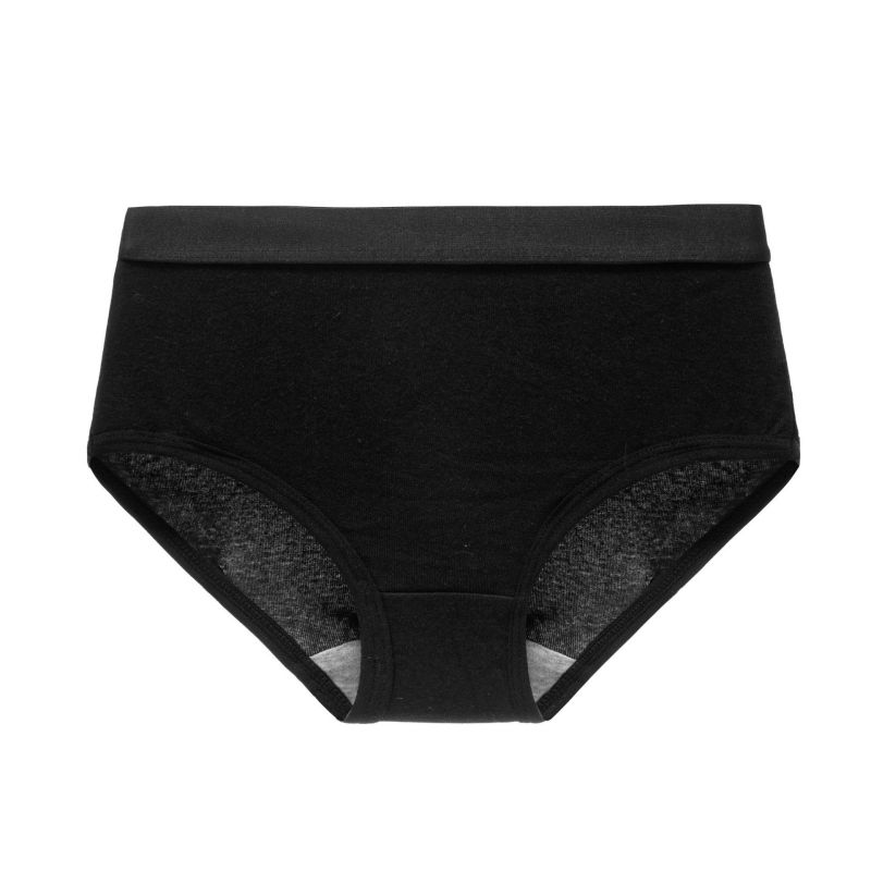 Fashion Black Polyester Mid-rise Seamless Underwear
