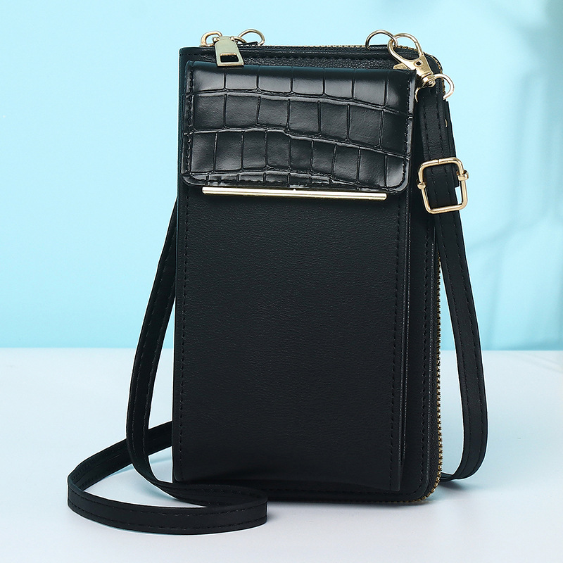 Fashion Black Pu Flip Cover Large Capacity Head Pattern Crossbody Bag