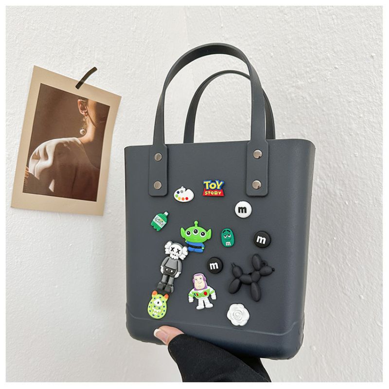 Fashion Grey Eva Three-dimensional Cartoon Large Capacity Shoulder Bag