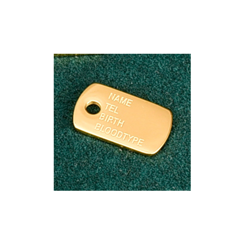 Fashion Nb-a Pendant Titanium Steel Gold-plated Square Plate Pendant