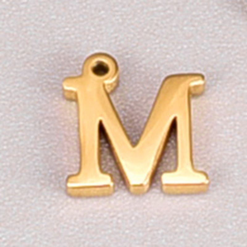 Fashion Have The Same M-pendant Titanium Steel Gold-plated Letter Pendant