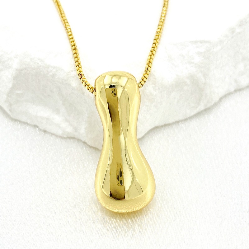 Fashion I Gold Plated Copper 26 Letter Necklace