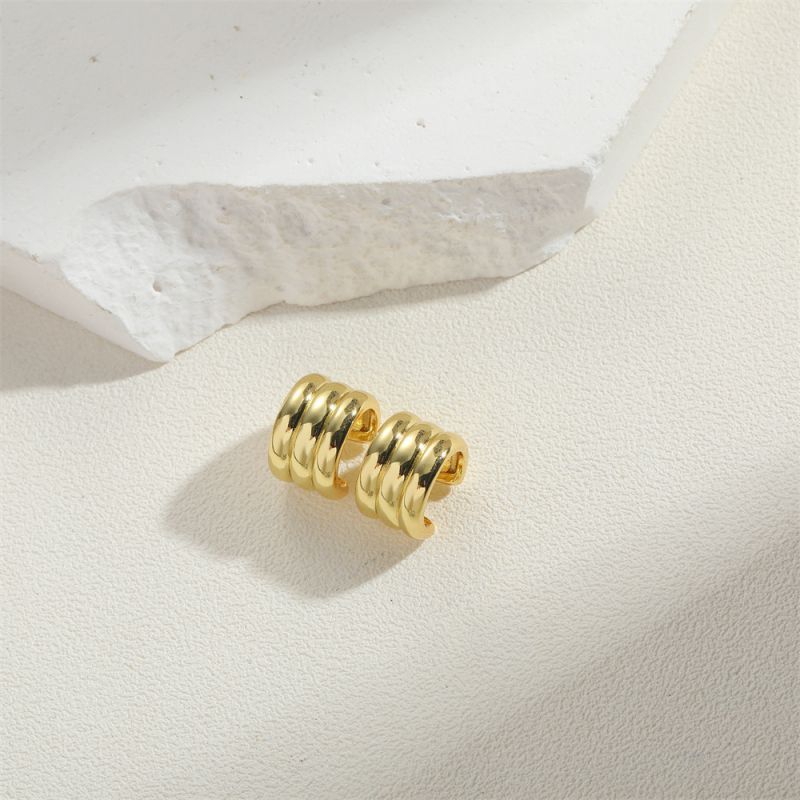 Fashion Multi-layer (gold) Gold-plated Copper Curved Ear Clips