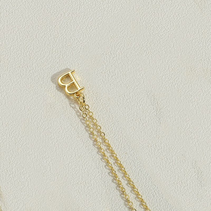 Fashion B Copper 26 Letter Necklace