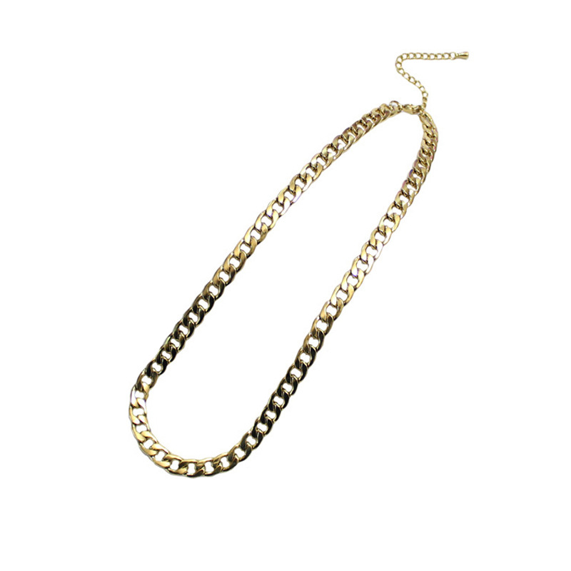 Fashion Real Gold In Stainless Steel Furnace Stainless Steel Geometric Chain Necklace