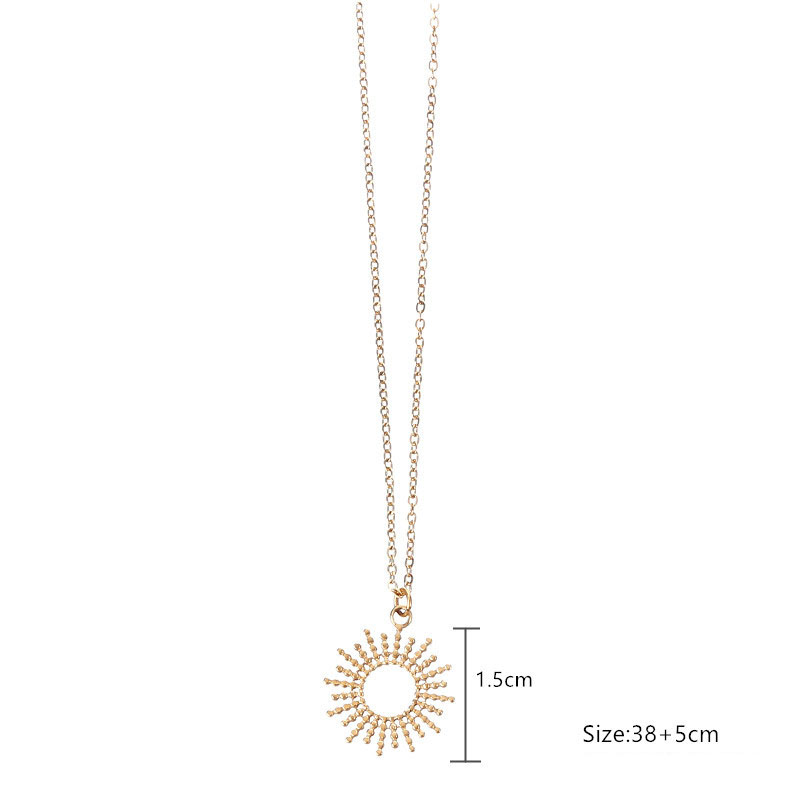 Fashion Sun Stainless Steel Sun Necklace