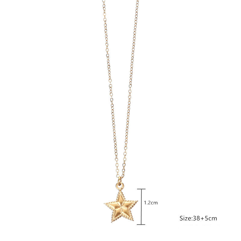 Fashion Five-pointed Star Stainless Steel Five-pointed Star Necklace