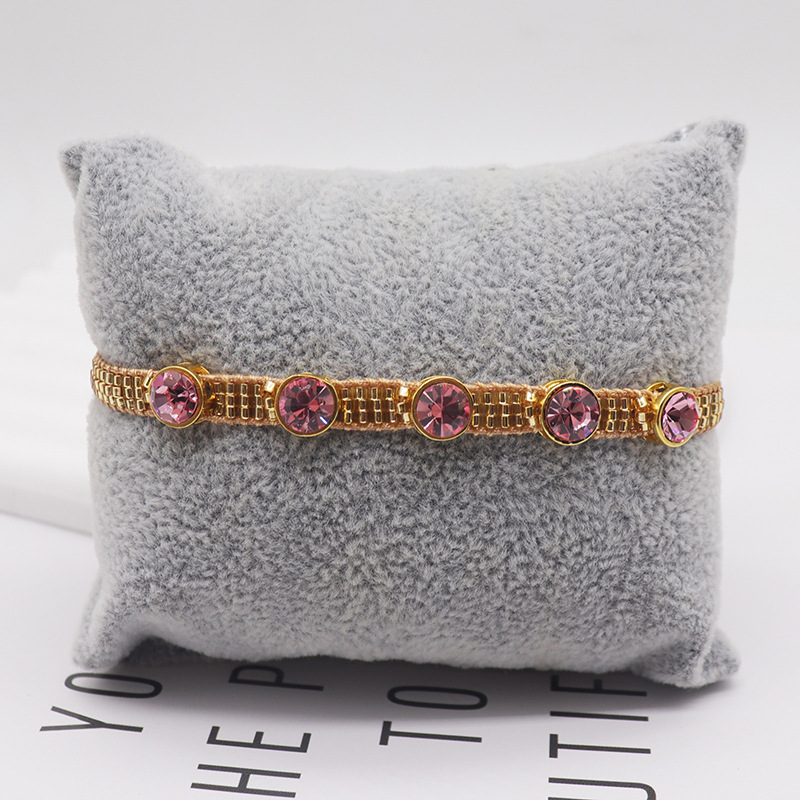 Fashion 16# Rice Beads Woven Round Zirconium Bracelet