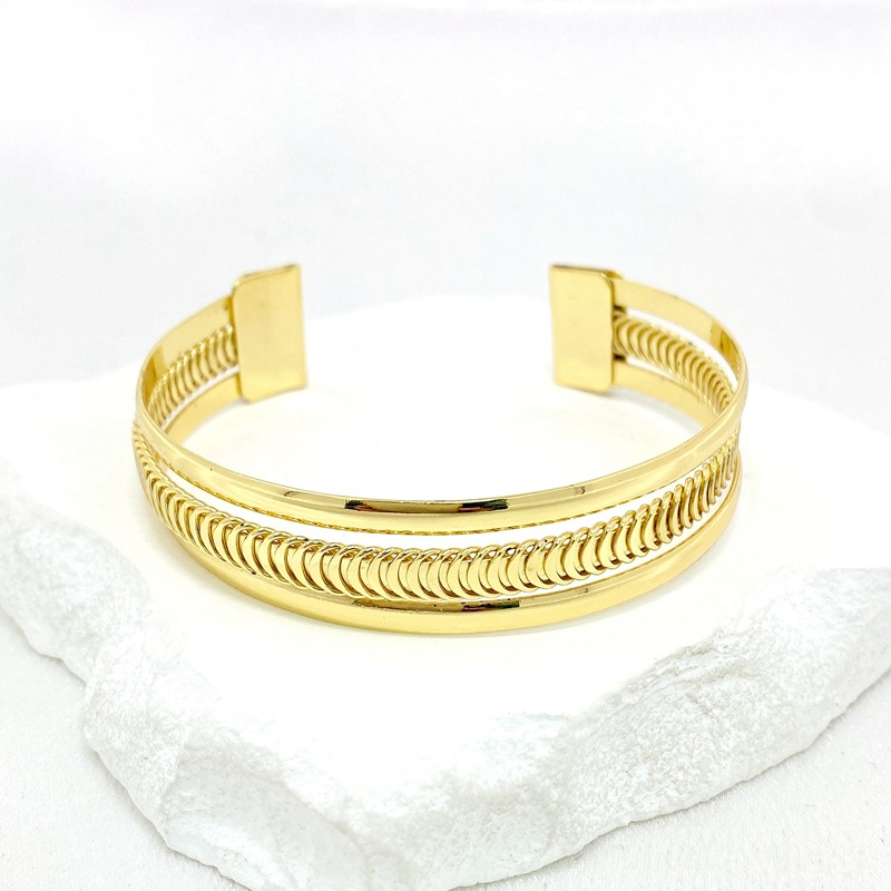 Fashion Gold Copper Geometric Open Bracelet