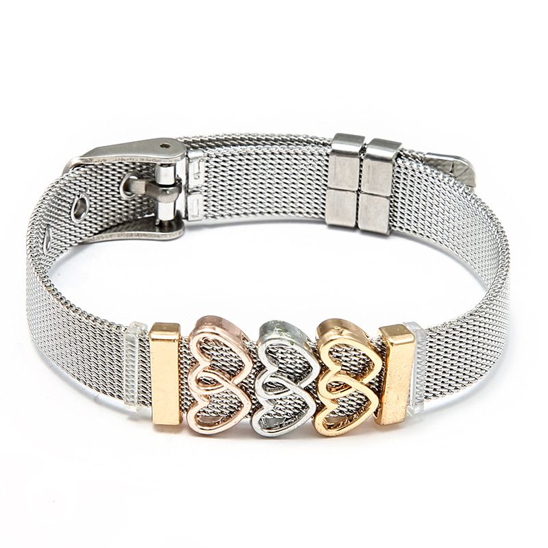 Fashion 14# Stainless Steel Geometric Strap Bracelet