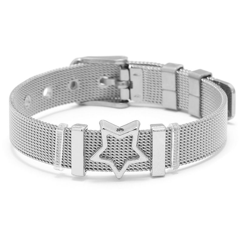 Fashion 19# Stainless Steel Geometric Strap Bracelet