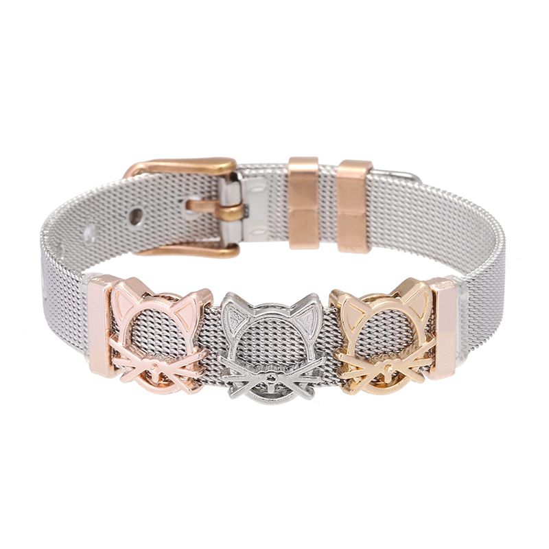 Fashion 25# Stainless Steel Geometric Strap Bracelet