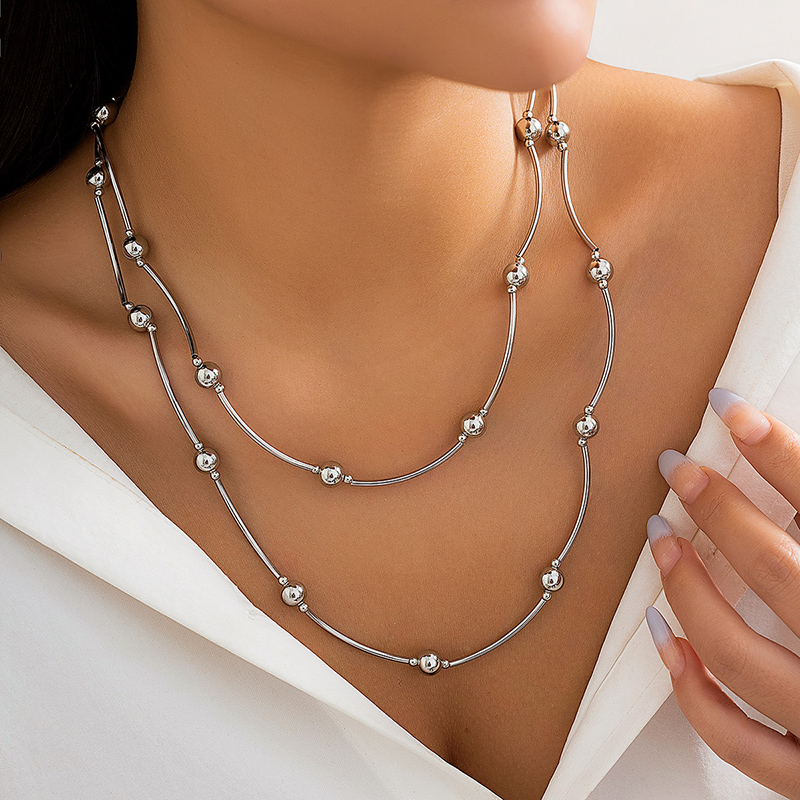 Fashion 3# Geometric Bead Necklace