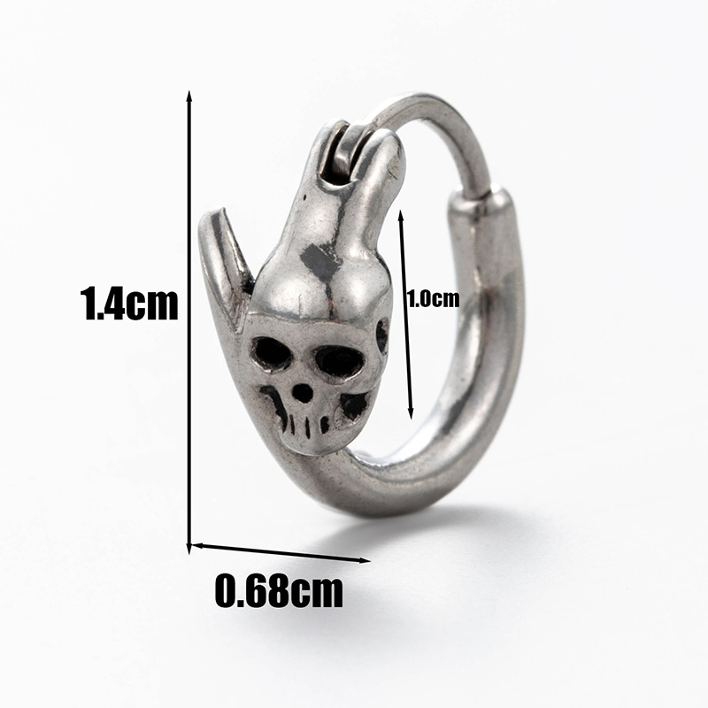 Fashion 11# Titanium Steel Geometric Men's Earrings (single)