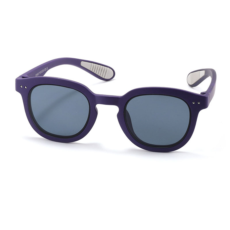 Fashion Grape Purple【pc Film】 Tac Large Frame Children's Sunglasses