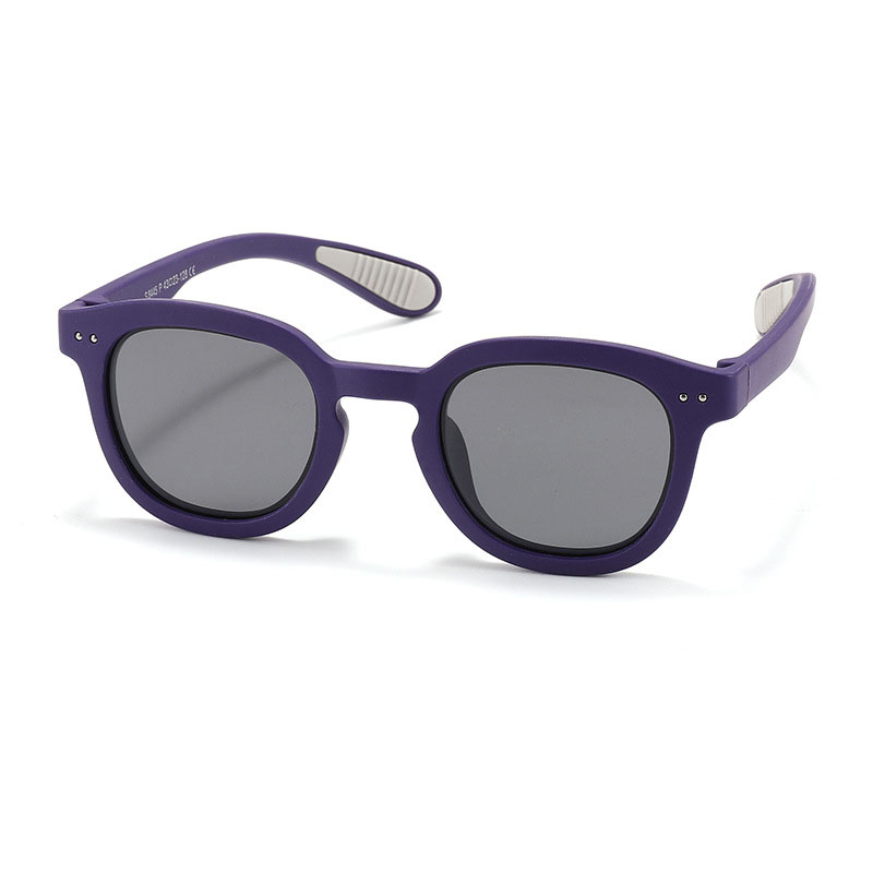 Fashion Grape Purple [tac Polarizer] Tac Large Frame Children's Sunglasses