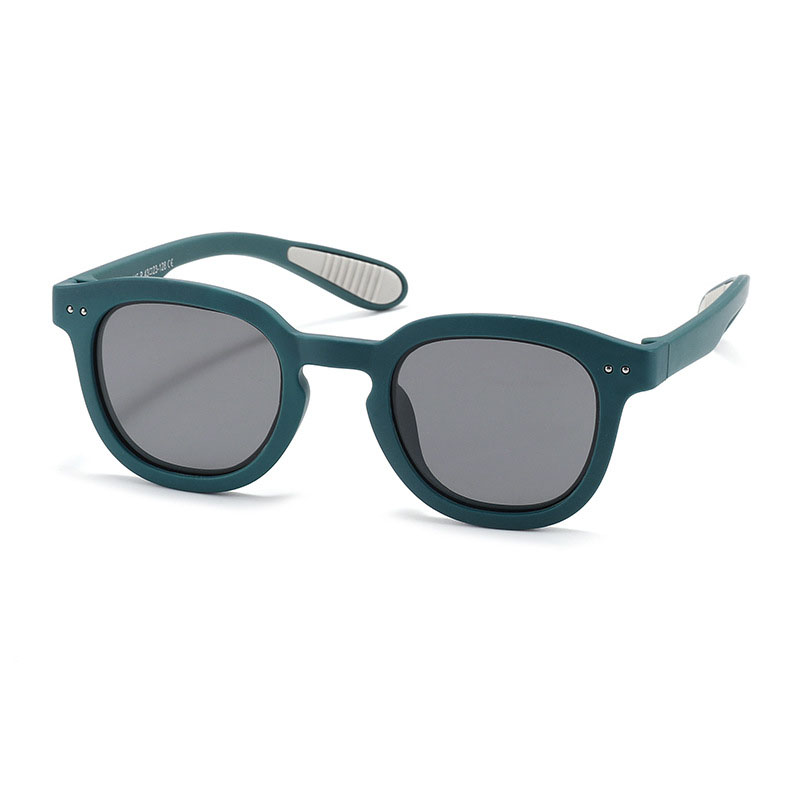 Fashion Forest Green [tac Polarizer] Tac Large Frame Children's Sunglasses