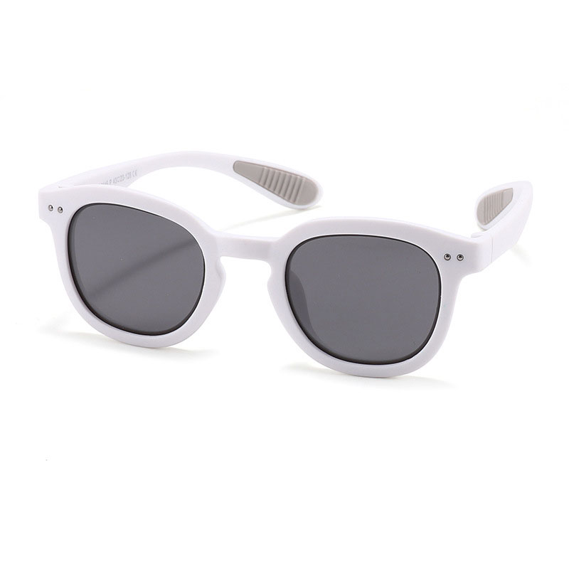 Fashion Shark White [tac Polarizer] Tac Large Frame Children's Sunglasses