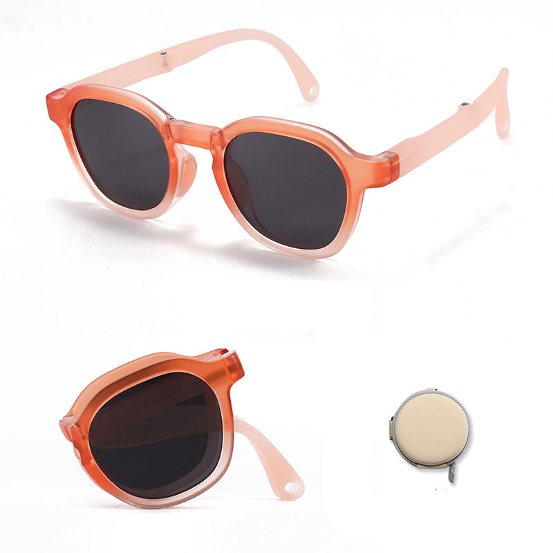 Fashion Gradient Orange C2 Children's Foldable Sunglasses