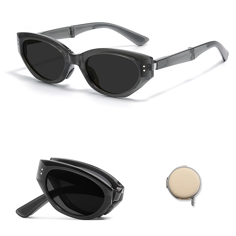 Fashion Cangxue Gray (tr Polarized Folding) Foldable Cat Eye Sunglasses