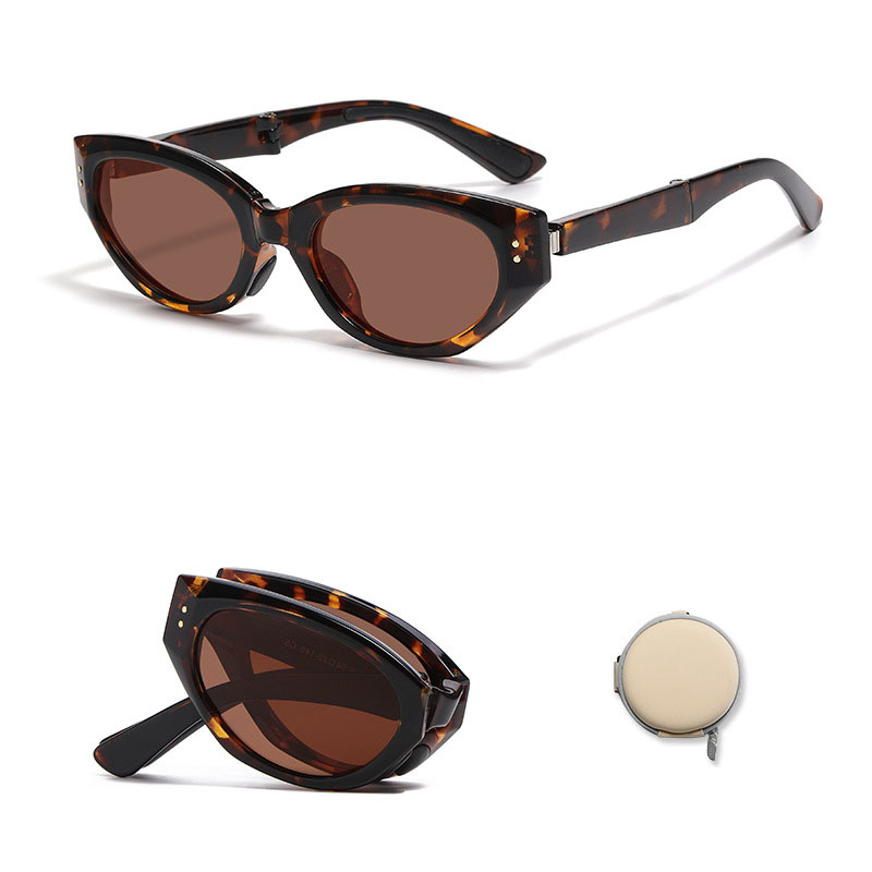 Fashion Chestnut Tortoise Shell (tr Polarized Folding) Foldable Cat Eye Sunglasses