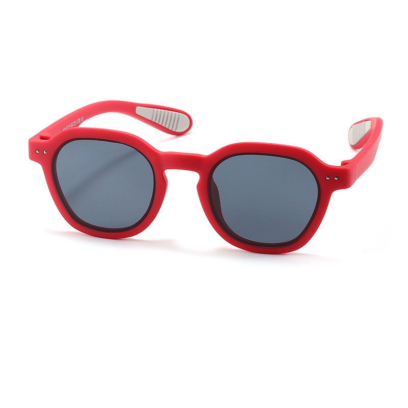 Fashion Flame Red [pc Film] Tac Round Children's Sunglasses