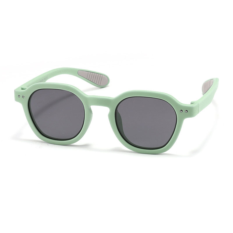 Fashion Green Grass [tac Polarizer] Tac Round Children's Sunglasses