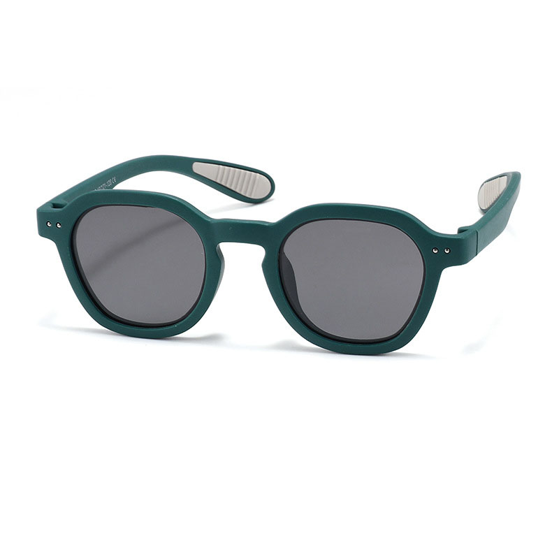 Fashion Forest Green [tac Polarizer] Tac Round Children's Sunglasses