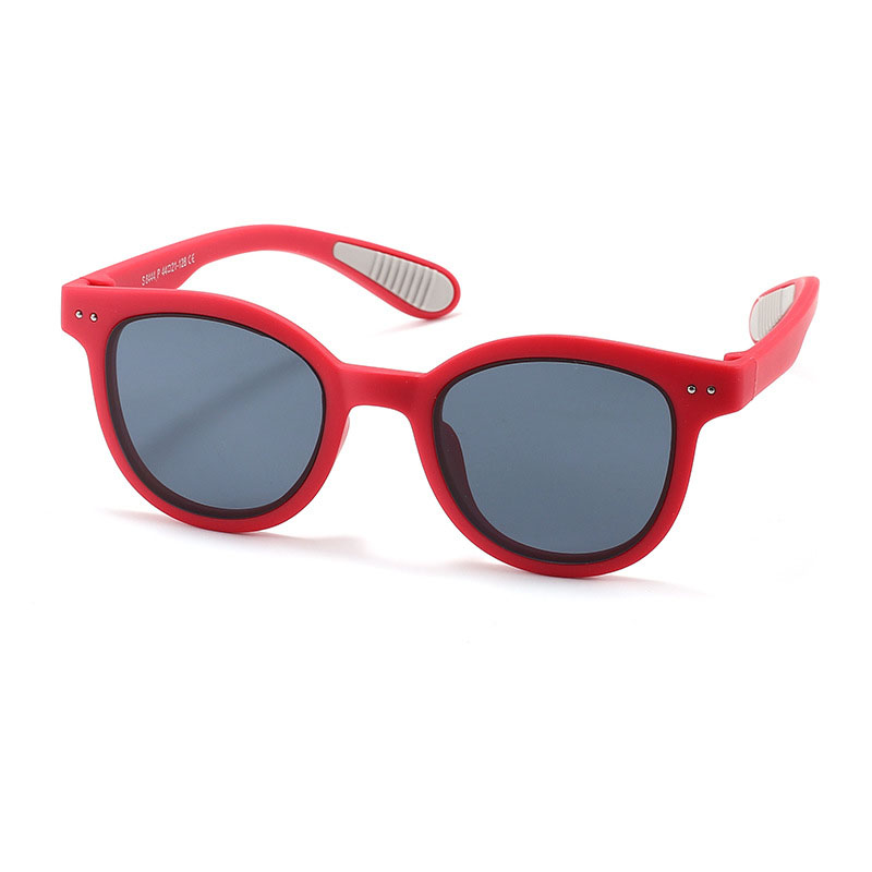 Fashion Flame Red [pc Film] Children's Large Frame Sunglasses