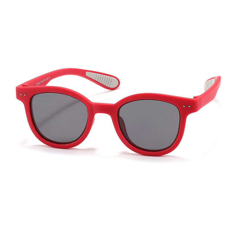 Fashion Flame Red [tac Polarizer] Children's Large Frame Sunglasses