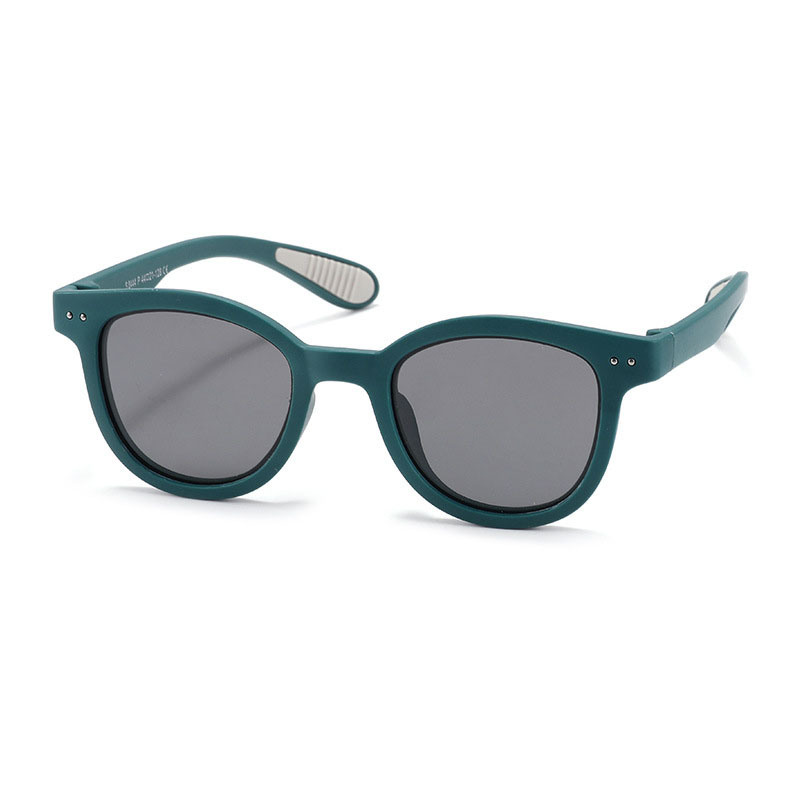 Fashion Forest Green [tac Polarizer] Children's Large Frame Sunglasses