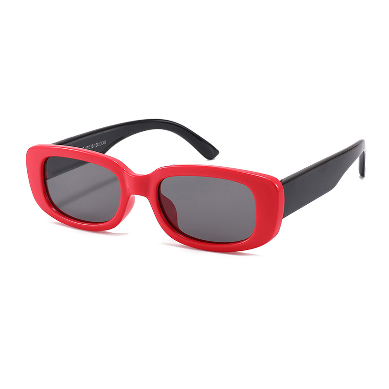 Fashion Red Frame Black Legs-c40 Children's Square Small Frame Sunglasses