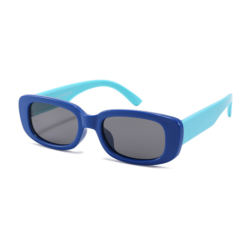 Fashion Blue Frame Lake Blue Legs-c28 Children's Square Small Frame Sunglasses
