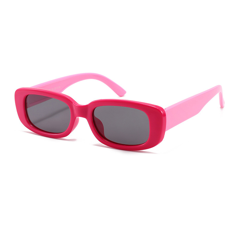 Fashion Rose Red Frame Pink Legs-c30 Children's Square Small Frame Sunglasses