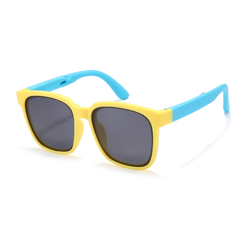 Fashion Yellow Frame Blue Legs-c3 Large Square Frame Children's Sunglasses
