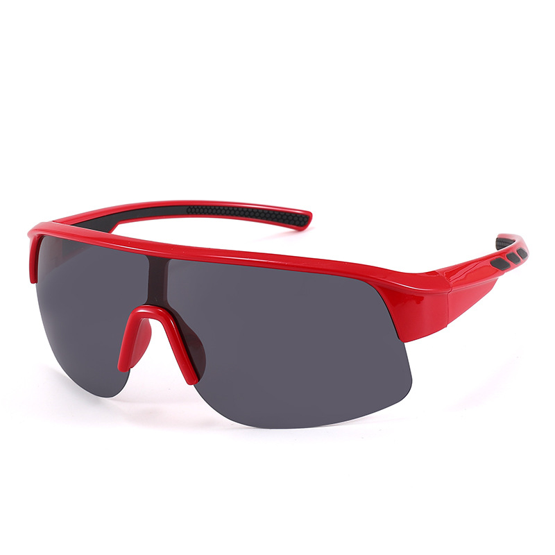 Fashion Red Frame Red And Black Legs-c6 Tac One-piece Children's Sunglasses