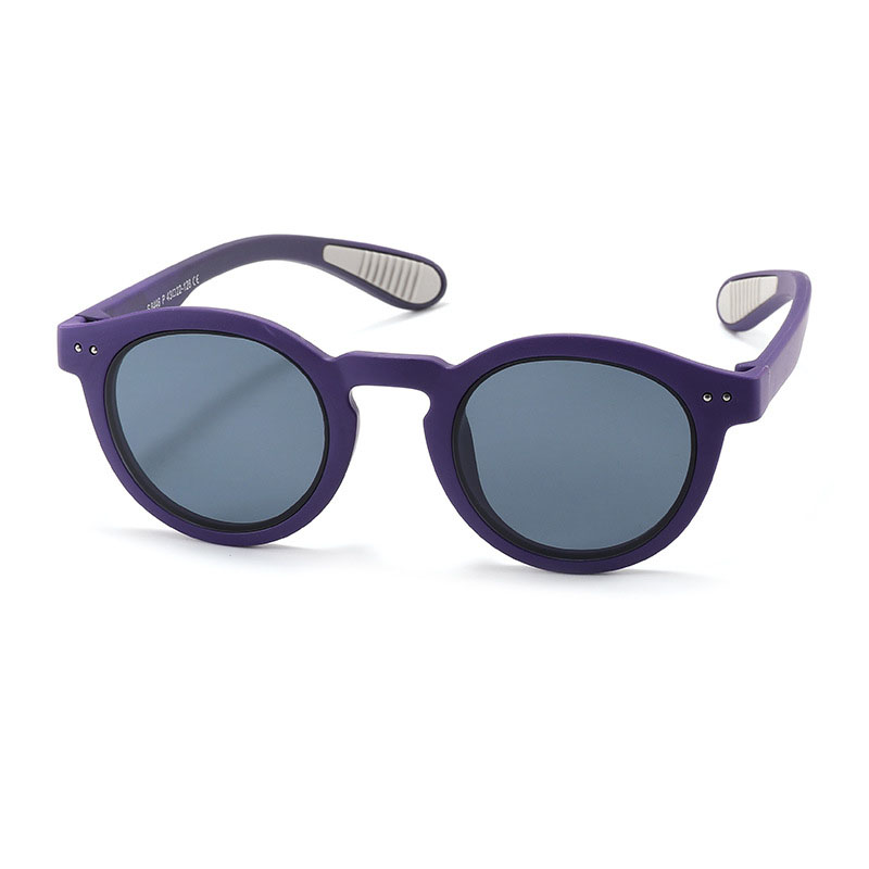 Fashion Grape Purple【pc Film】 Tac Round Small Frame Sunglasses