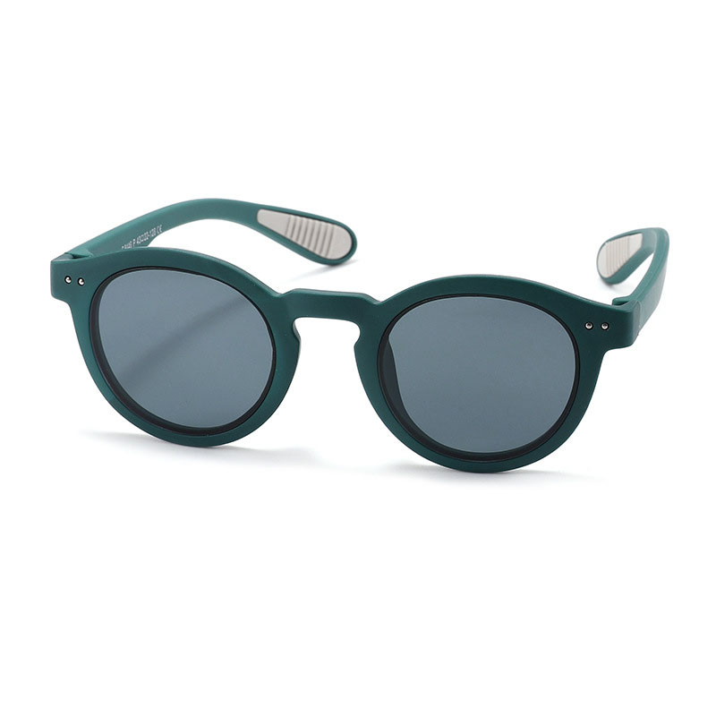 Fashion Forest Green [pc Film] Tac Round Small Frame Sunglasses